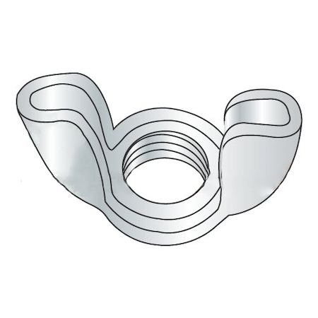 Wing Nut, 1/4-20, Steel, Zinc Plated, 0.5 In Ht, 1-1/10 In Max Wing Span, 2000 PK